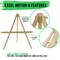12" Natural Wood Tabletop Easel (4 Pack) - Adjustable A-Frame Canvas Stand for Painting Party & Signs - Table Top Easel for Painting, Canvas Holder, Crafts, Photos, Pictures